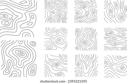 Topography Pattern Lines Background Vector Art