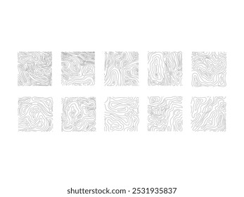 Topography Pattern Lines Element Set 