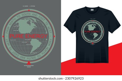 topography  T shirt Design free vector 