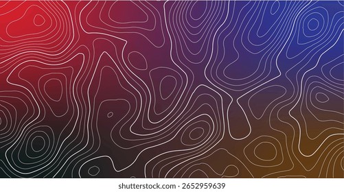 Topografia vintage estilo fundo com linhas de elevação orgânica, terráquea grade cartográfica, e detalhes de terreno montanhoso ideal para modelos de design, marca da natureza, ou arte temática mapa selvagem