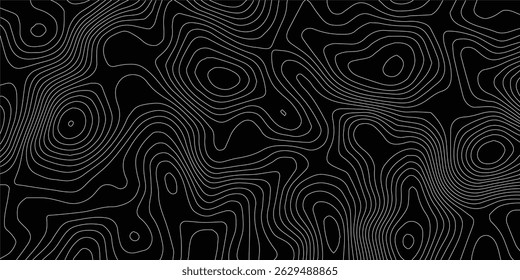  Topography wave line grid map. white wave line geography landscape Topo contour map on white background. Geographic mountain relief diagram line wave carve pattern.