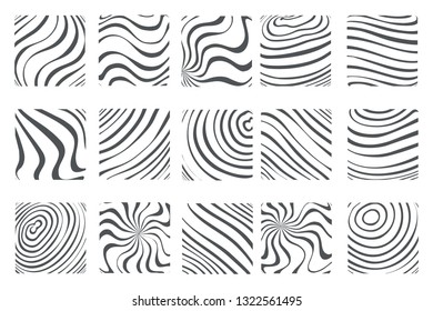 Topology abstract isolated on white abstract waves flowing squares fingerprint background design art template set vector illustration