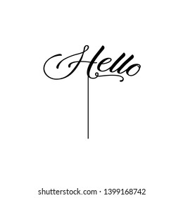 topper Hello For party . good for cake topper, good for scrap booking, posters, textiles, gifts, gift sets. Vector design can change color - Vector