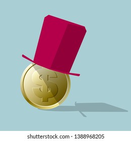 Topper on the dollar coin.