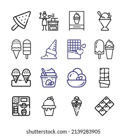 topping Icon Set with line icons. Modern Thin Line Style. Suitable for Web and Mobile Icon. Vector illustration EPS 10.