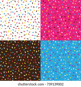 Topping on dessert seamless background vector illustration