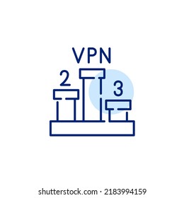 Top-rated first place VPN. Pixel perfect, editable stroke line art icon
