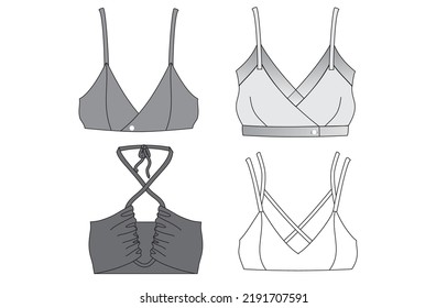 Tops draw vector, Set of different types of tops, types of tops, tops vector, women blouses, blouses, female blouses