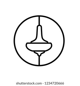 Tops Spinning Icon Design, Isolated on White Background
