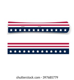 topsheet with american flag - white stars and red lines hard snowboard