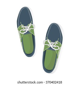 top-sider shoes. vector