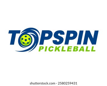 TOPSPIN PICKLEBALL SPORTS LOGO DESIGN TEMPLATE