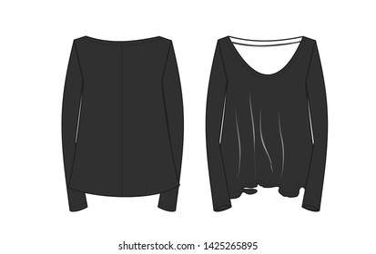 Top/Tank/Dress Classic Vector Black illustration