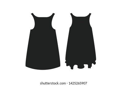 Top/Tank/Dress Classic Vector Black illustration
