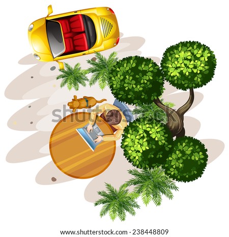 Similar – Image, Stock Photo Tree from above Plant