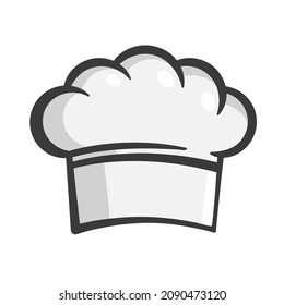 toque chef hat vector illustration Flat design style Logo Icon baker's cap  Clipart