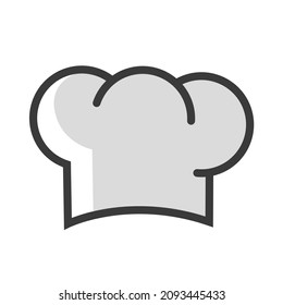 toque chef hat vector illustration Flat design style Logo Icon baker's cap Clipart	
