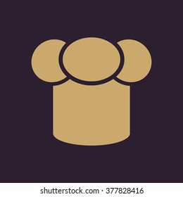 The toque icon. Chef and cook symbol. Flat Vector illustration