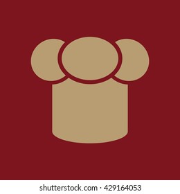 The toque icon. Chef and cook symbol. Flat Vector illustration