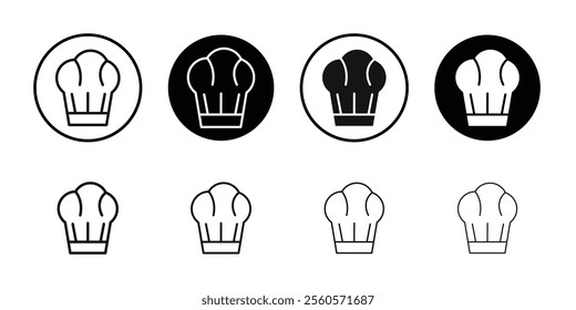 Toque icon Flat outline fill set collection