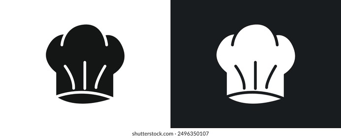 Toque Icon linear graphics set vector in black