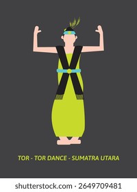 Tor Tor Dance Vector – Traditional Batak Ritual Dance from North Sumatra, Indonesia