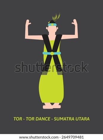 Tor Tor Dance Vector – Traditional Batak Ritual Dance from North Sumatra, Indonesia