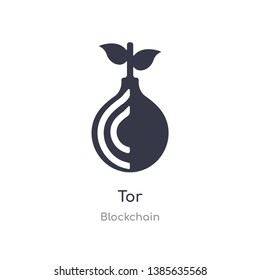 tor icon. isolated tor icon vector illustration from blockchain collection. editable sing symbol can be use for web site and mobile app