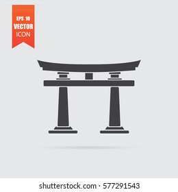 Tor ii gate icon in flat style isolated on grey background. For your design, logo. Vector illustration.