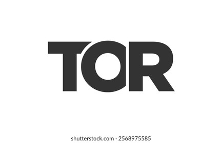 TOR logo design template with strong and modern bold text. Initial based vector logotype featuring simple and minimal typography. Trendy company identity ideal for businesses brand presence.