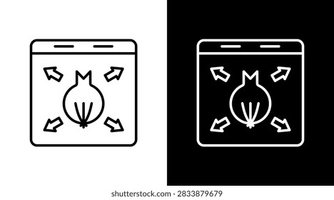 Tor Outline White Icon Set Design