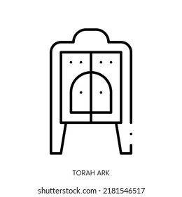 torah ark icon. Linear style sign isolated on white background. Vector illustration