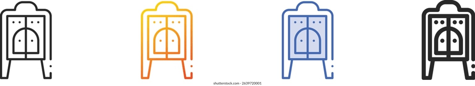 torah ark icon.Thin Linear, Gradient, Blue Stroke and bold Style Design Isolated On White Background