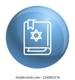 Torah book icon. Outline torah book vector icon for web design isolated on white background