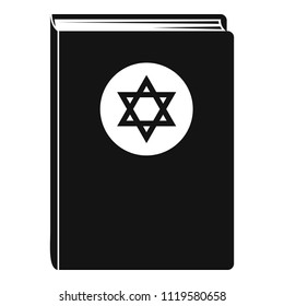 Torah book icon. Simple illustration of torah book vector icon for web design isolated on white background