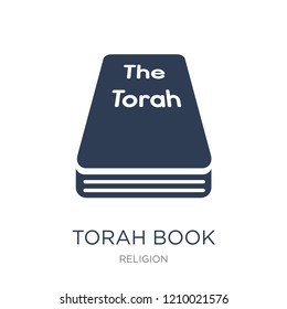 Torah Book icon. Trendy flat vector Torah Book icon on white background from Religion collection, vector illustration can be use for web and mobile, eps10