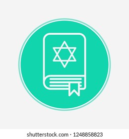 Torah book vector icon sign symbol