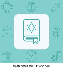 Torah book vector icon sign symbol