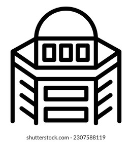 Torah building icon outline vector. Jew religion. Card party