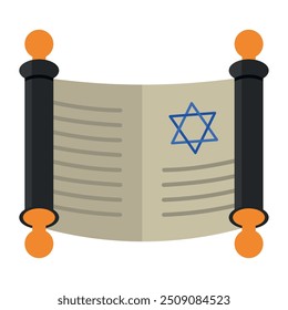 torah hebrew bible isolated icon