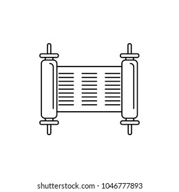 Torah Icon. Outline Torah Vector Icon For Web Design Isolated On White Background