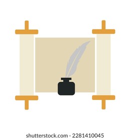 Torah icon. Scroll torah set line and background vector ilustration.