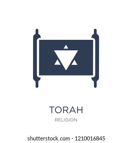 Torah icon. Trendy flat vector Torah icon on white background from Religion collection, vector illustration can be use for web and mobile, eps10