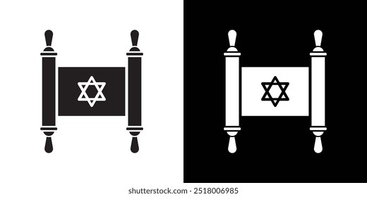 Torah icon Vector flat thin line illustration