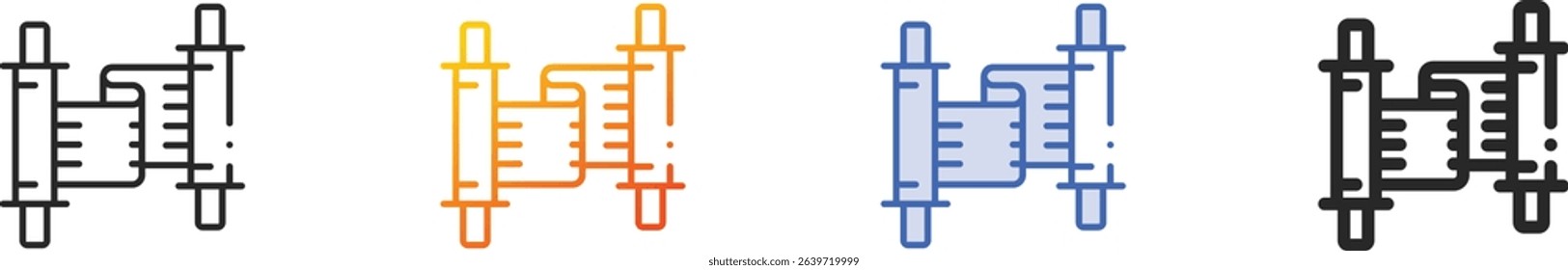 torah icon.Thin Linear, Gradient, Blue Stroke and bold Style Design Isolated On White Background