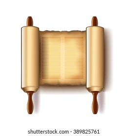 Torah isolated on transparent background, photo-realistic vector illustration