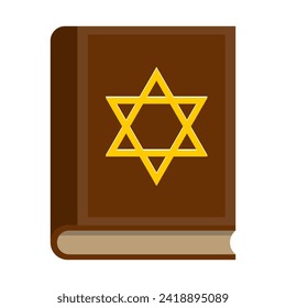 Torah line icon. Synagogue, kosher, hummus, religion, Jews, sidelocks, hat, skullcap. Vector icon for business and advertising