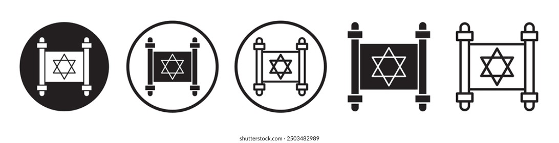 Torah line icon vector set.