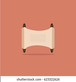 Torah scroll cartoon icon