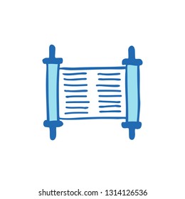 torah scroll doodle icon